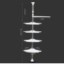 Кутова полиця для ванної кімнати Multi Corner Shelf Стійка Стелаж