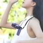 Портативний вентилятор Mini fan XL-880 діаметр 9 см із підставкою для телефона та дисплеєм синій