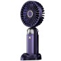 Портативний вентилятор Mini fan XL-880 діаметр 9 см із підставкою для телефона та дисплеєм синій