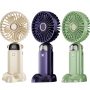 Портативний вентилятор Mini fan XL-880 діаметр 9 см із підставкою для телефона та дисплеєм синій