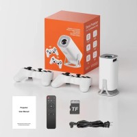 Проектор видео-игровой с джойстиками + пульт управления Android Projector HA-199 Белый