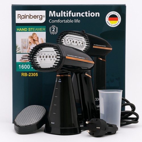 Відпарювач вертикальний для одягу Rainberg RB-2305 1600 Вт Пароочисник для штор і постільної білизни