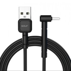 Кабель угловой GOLF GC-69 Type-C L 1м 3A Черный