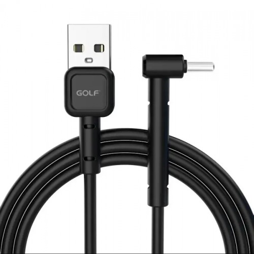 Кабель угловой GOLF GC-69 Type-C L 1м 3A Черный