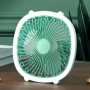 Портативний вентилятор акумуляторний із кільцевою лампою Breeze Silent Fan бездротовий, 3 режими, регулювання