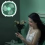 Портативний вентилятор акумуляторний із кільцевою лампою Breeze Silent Fan бездротовий, 3 режими, регулювання