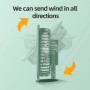 Портативний вентилятор акумуляторний із кільцевою лампою Breeze Silent Fan бездротовий, 3 режими, регулювання