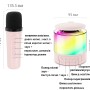 Портативна колонка K19 Bluetooth з LED-підсвіткою, 2 мікрофони, біла, караоке