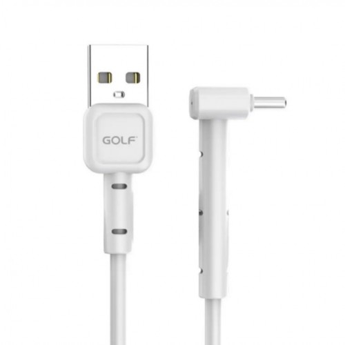 Кабель угловой GOLF GC-69 Type-C L 1м 3A Белый