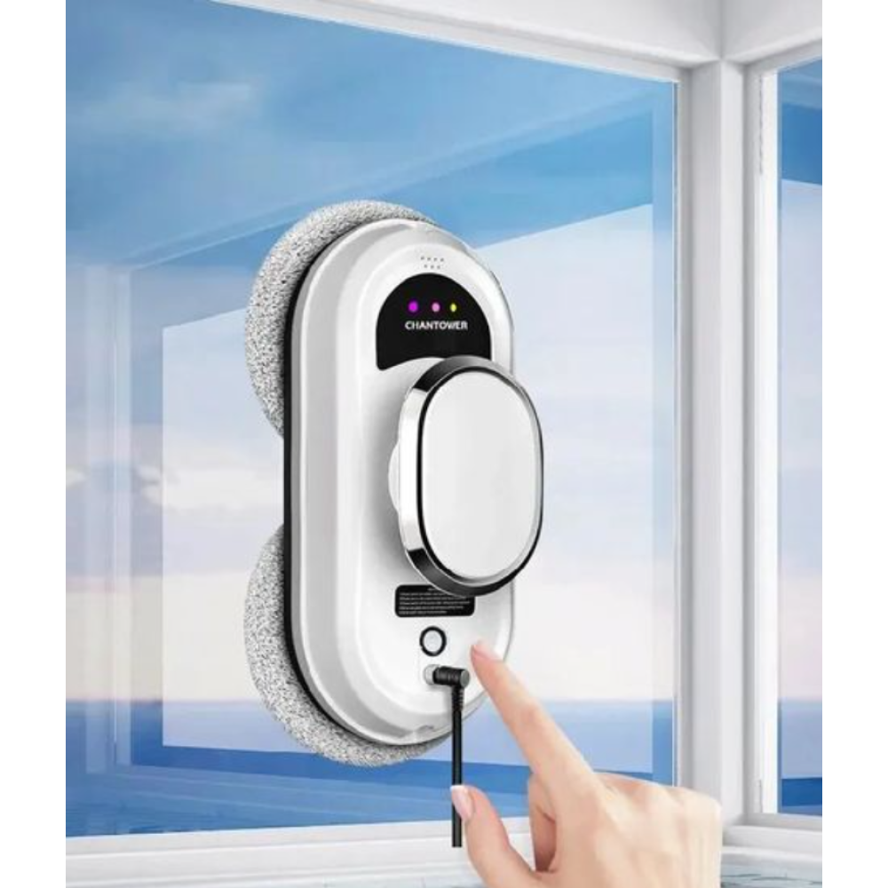 Робот на акумуляторі для миття вікон з пультом керування й автоматичним розпиленням води, 6 насадок Робот на акумуляторі для миття вікон з пультом керування й автоматичним розпиленням води, 6 насадок