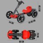 Дитячий електромобіль Go-Kart/Червоний Електрокарт з EVA колесами/Малюнок швидкість 6 км/год HL-B6