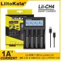 Зарядное устройство для Liitokala Lii-CH4, 4 канала, Li-1.5/Ni-Mh/Li-ion/LiFePO4/Li-HiV, USB-C, LCD