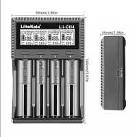 Зарядное устройство для Liitokala Lii-CH4, 4 канала, Li-1.5/Ni-Mh/Li-ion/LiFePO4/Li-HiV, USB-C, LCD