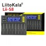 Зарядное устройство для Liitokala Lii-S8, 8 каналов, Ni-Mh/Li-ion/LiFePo4, 220V/12V, LED+LCD
