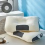 Ортопедична прямокутна подушка 48x74 см з підтримкою шиї та спини Pillow-01 Біло-сіра