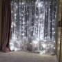 Гірлянда водоспад 320 LED (RD7154) 3х2м із заглушкою (10х32) Білий (холодний