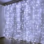 Гірлянда водоспад 320 LED (RD7154) 3х2м із заглушкою (10х32) Білий (холодний
