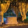 Гірлянда-штора світлодіодна 160 LED 2х2 м від USB Теплий