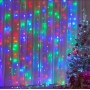 Праздничная гирлянда занавес "Штора" на окно 160LED 2х2м Мультицветный цвет диодов Мультицвет