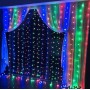 Праздничная гирлянда занавес "Штора" на окно 160LED 2х2м Мультицветный цвет диодов Мультицвет