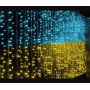 Патріотична гірлянда штора Прапор України 3х2м 160 LED