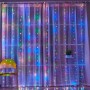 Світлодіодна гірлянда штора з пультом мультик 3х2 м від мережі 200 LED кімнатна гірлянда завіса на вікно