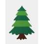 Дитяча Різдвяна ялинка з фетру Без іграшок Chrismas Free ялинка на стіну 95x70 см