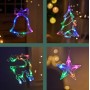 Гирлянда штора Мульти с формами колокольчики 12 PCS light RGB