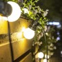 Вулична гірлянда ТЕПЛИЙ БІЛИЙ Ретролампи матові 5 м 10 ламп, чорний дріт вологостійка USB