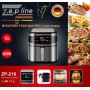 Кухонная аэрофритюрница Zepline ZP-216 на 12 л, 4200 Вт, мультипечь с большой чашей, фритюрница без масла