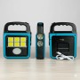 Ліхтар прожектор USB із сонячною панеллю та повербанком Solar LED light HS-8020 60 Вт водозахисту IP65