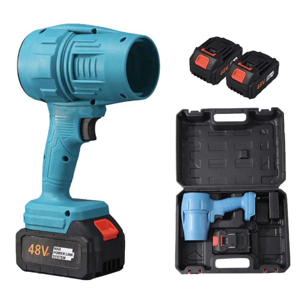 Портативна повітродувка фен на 48 V 2 АКБ Акумуляторний турбовентилятор із кейсом Портативна повітродувка фен на 48 V 2 АКБ Акумуляторний турбовентилятор із кейсом