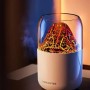 Ультразвуковий зволожувач повітря в стилі вулкана LAMP JSQ-1 280 мл Аромадифузор-нічник для дому Ультразвуковий зволожувач повітря в стилі вулкана LAMP JSQ-1 280 мл Аромадифузор-нічник для дому