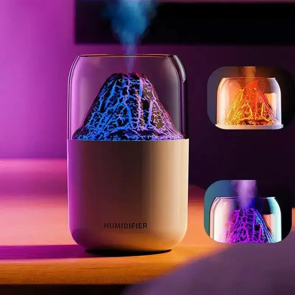 Ультразвуковий зволожувач повітря в стилі вулкана LAMP JSQ-1 280 мл Аромадифузор-нічник для дому Ультразвуковий зволожувач повітря в стилі вулкана LAMP JSQ-1 280 мл Аромадифузор-нічник для дому