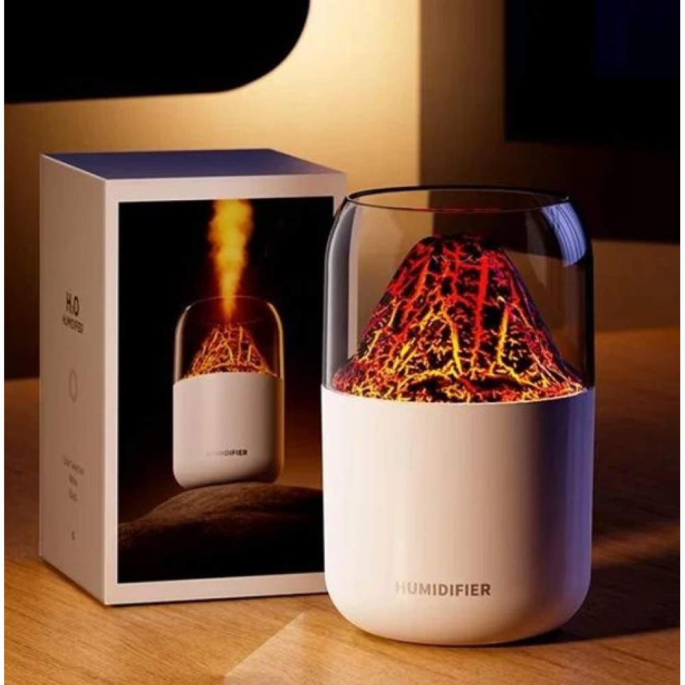 Ультразвуковий зволожувач повітря в стилі вулкана LAMP JSQ-1 280 мл Аромадифузор-нічник для дому Ультразвуковий зволожувач повітря в стилі вулкана LAMP JSQ-1 280 мл Аромадифузор-нічник для дому
