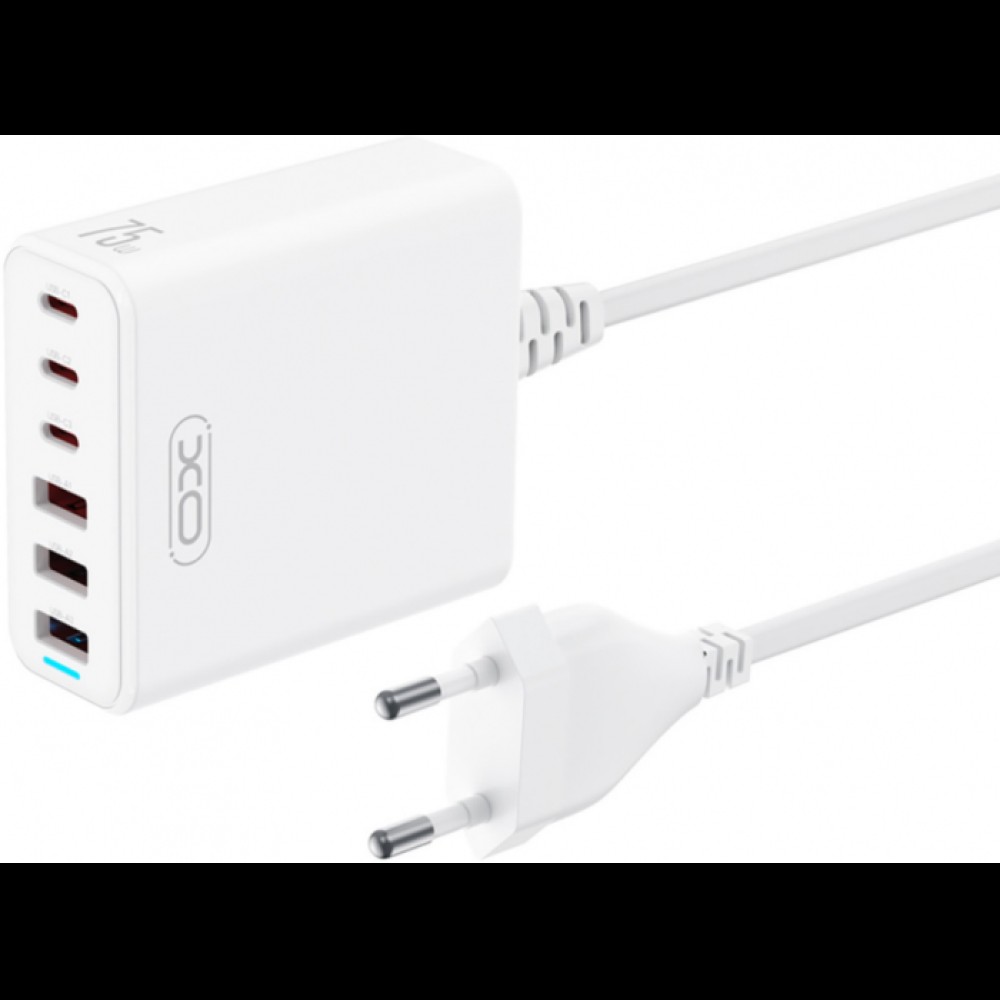 Сетевое зарядное устройство XO L133 3 USB-A 3 USB-C 75W Белый Сетевое зарядное устройство XO L133 3 USB-A 3 USB-C 75W Белый