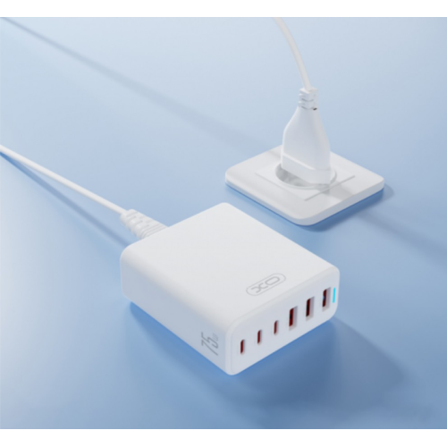 Сетевое зарядное устройство XO L133 3 USB-A 3 USB-C 75W Белый