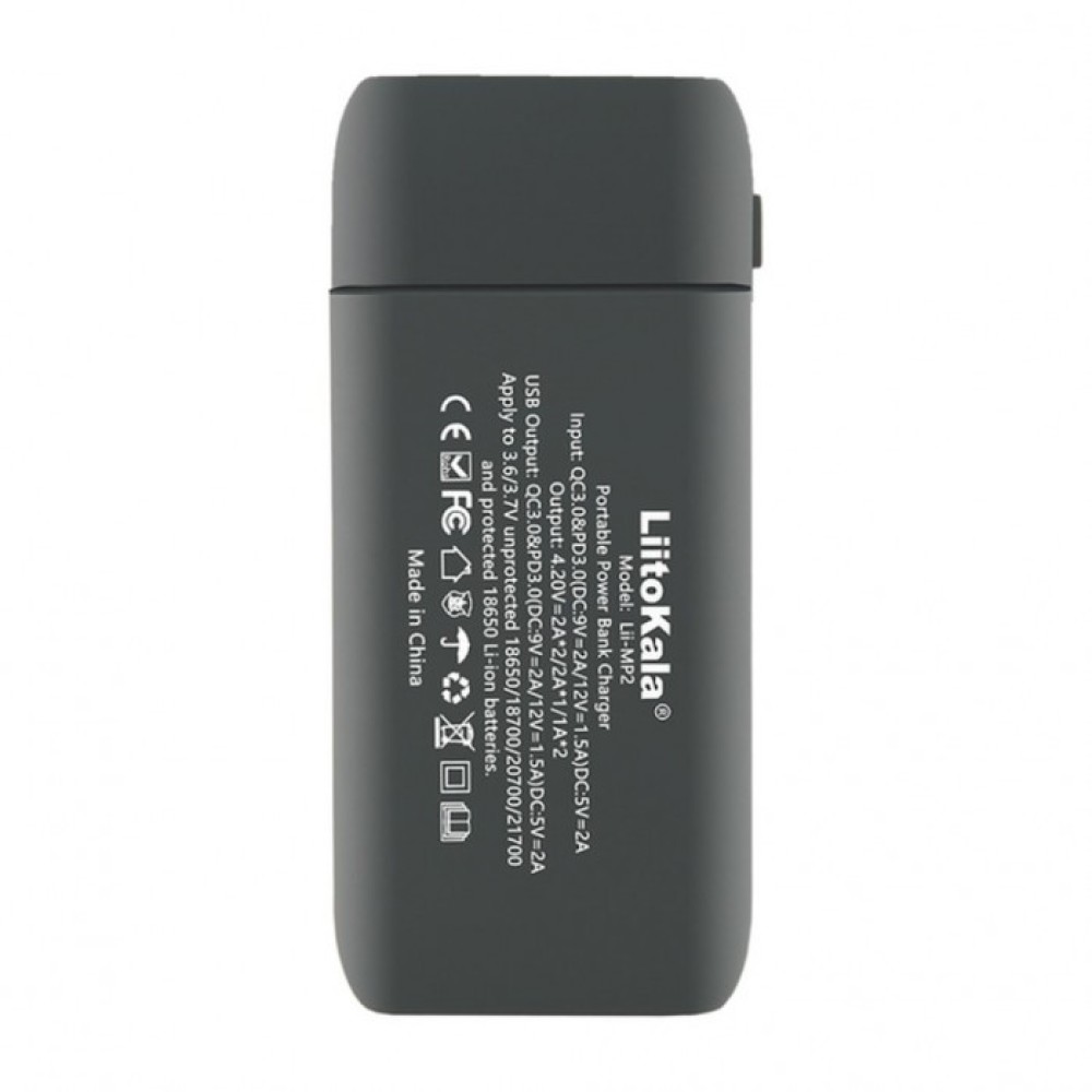 Повербанк-корпус/зарядка Liitokala Lii-MP2, 2x18650-21700, USB-C QC+PD, LCD, Box (Power Bank Case) Повербанк-корпус/зарядка Liitokala Lii-MP2, 2x18650-21700, USB-C QC+PD, LCD, Box (Power Bank Case)