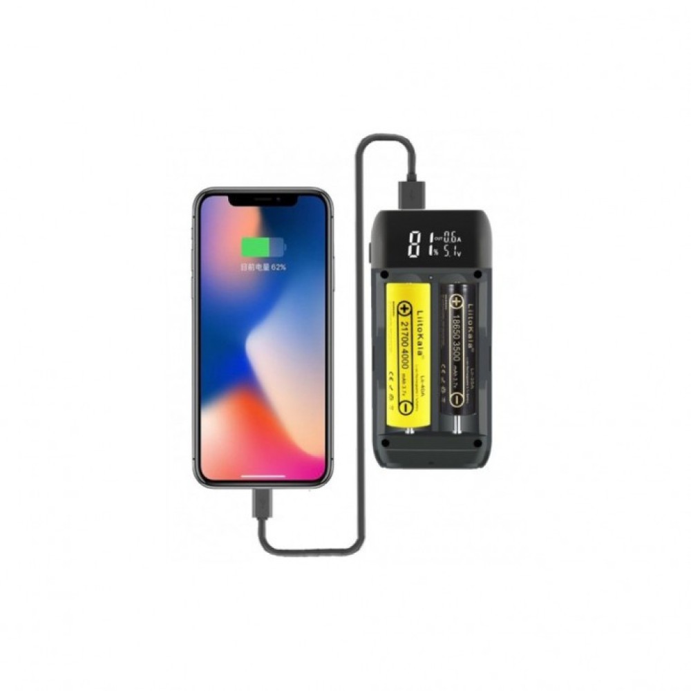 Повербанк-корпус/зарядка Liitokala Lii-MP2, 2x18650-21700, USB-C QC+PD, LCD, Box (Power Bank Case) Повербанк-корпус/зарядка Liitokala Lii-MP2, 2x18650-21700, USB-C QC+PD, LCD, Box (Power Bank Case)