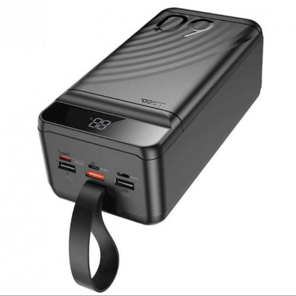 Внешний аккумулятор Power bank HOCO Element J123C 60000 mAh 3USB, PD22,5W + быстрая зарядка батарея зарядка Черный Внешний аккумулятор Power bank HOCO Element J123C 60000 mAh 3USB, PD22,5W + быстрая зарядка батарея зарядка Черный