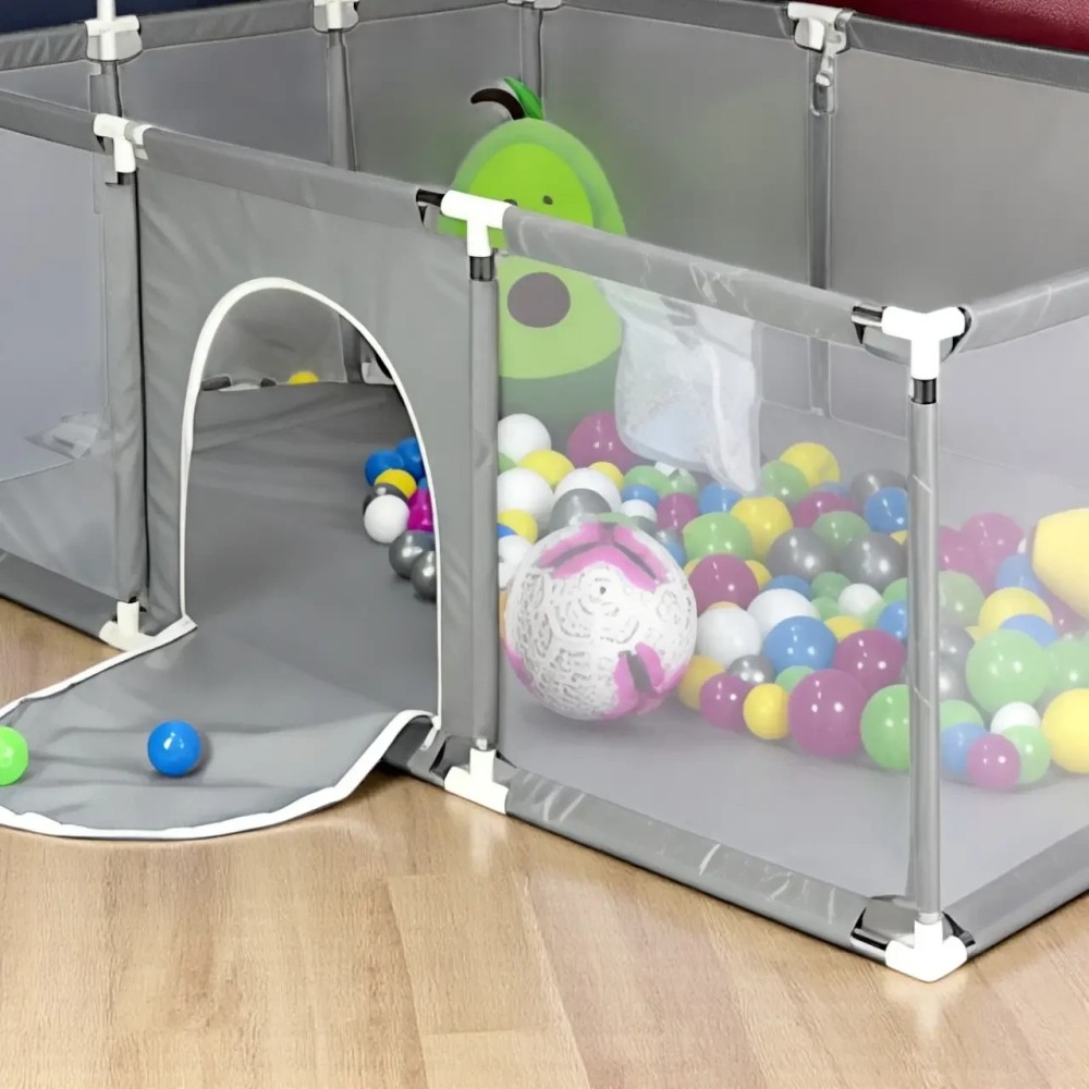 Детский манеж с сетчатыми стенками, баскетбольным кольцом и воротами KP-82 180х120х62см Детский манеж с сетчатыми стенками, баскетбольным кольцом и воротами KP-82 180х120х62см