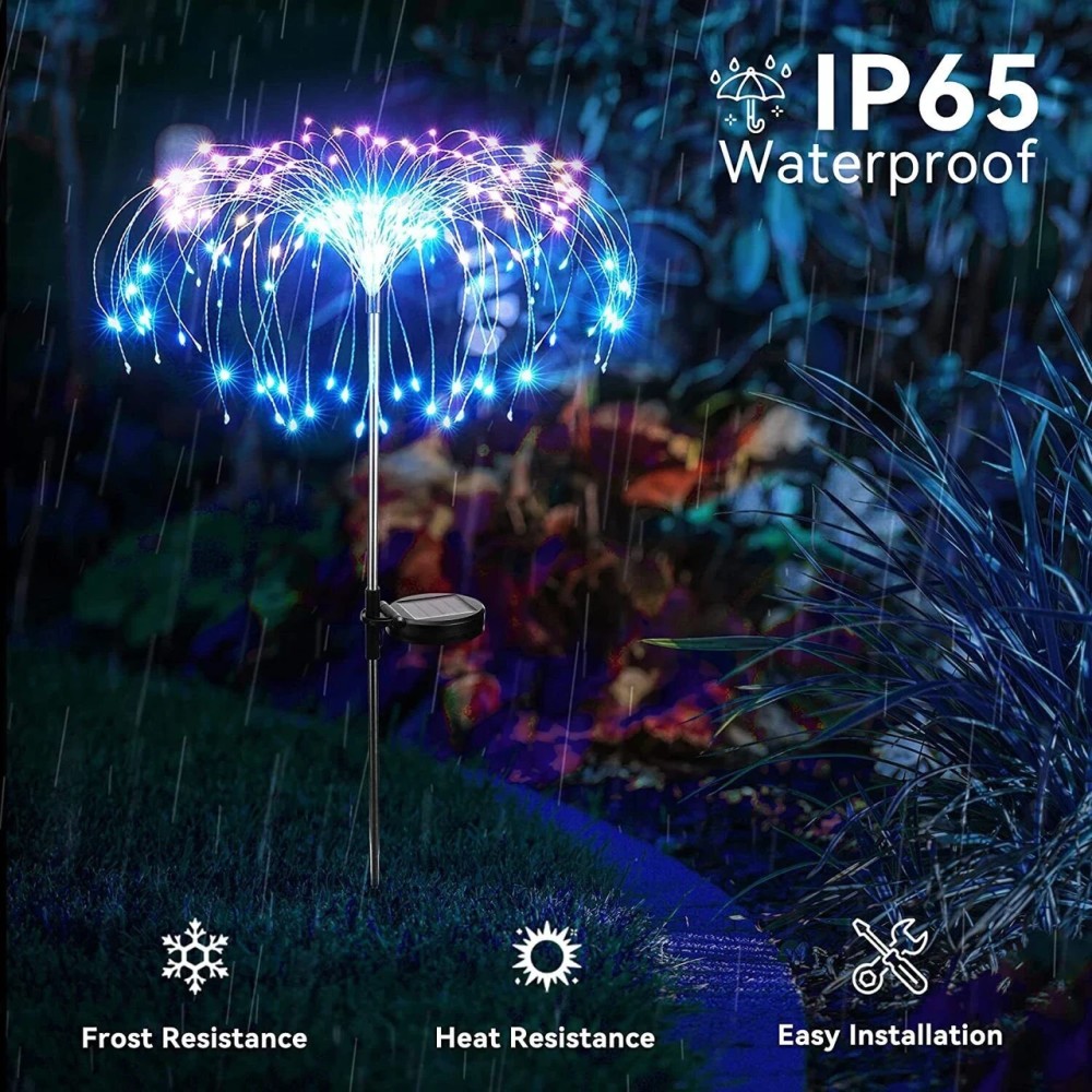 Уличные садовые фонари на солнечной батарее Фейерверк 200LED 2 шт SFK-41 Уличные садовые фонари на солнечной батарее Фейерверк 200LED 2 шт SFK-41