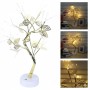 Настольная светодиодная лампа Дерево серебристое с листьями USB + батарейки AA 3шт Настольная светодиодная лампа Дерево серебристое с листьями USB + батарейки AA 3шт