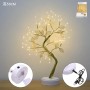 Настольная светодиодная лампа Дерево серебристое с листьями USB + батарейки AA 3шт Настольная светодиодная лампа Дерево серебристое с листьями USB + батарейки AA 3шт