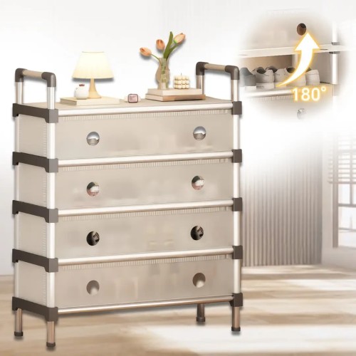 Підлогова пряма 4-рівнева полиця для взуття SKLM-25-LT6205 100х62х29 см