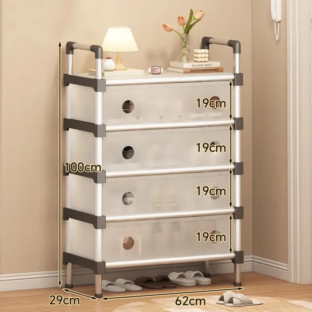 Підлогова пряма 4-рівнева полиця для взуття SKLM-25-LT6205 100х62х29 см Підлогова пряма 4-рівнева полиця для взуття SKLM-25-LT6205 100х62х29 см