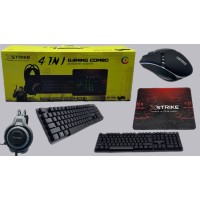 Игровой комплект для геймера XSTRIKE XS-2030 4 в 1 с подсветкой RGB Gaming Мышь Наушники Клавиатура Коврик