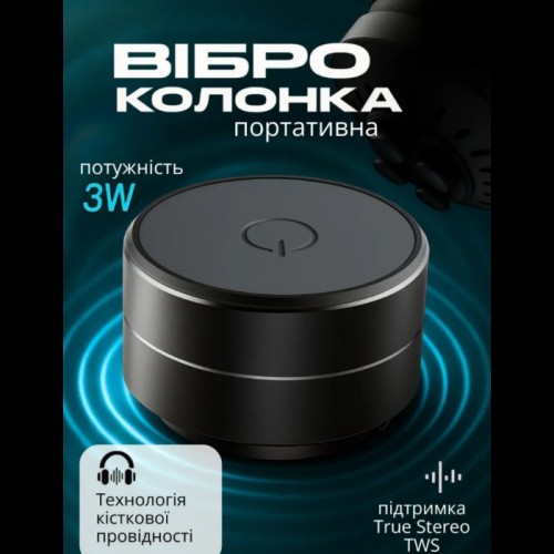 Бездротова віброколонка Hummingbird Mini, Bluetooth 5.3, TWS, 3W, Black