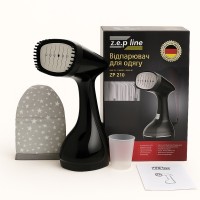 Ручний вертикальний відпарювач чорний Zepline ZP-210 3000 Вт, 0,4 л з рукавичкою