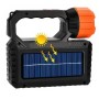 Ручний акумуляторний світлодіодний ліхтар із сонячною батареєю функцією PowerBank і 3 лампочками OK-718S-B